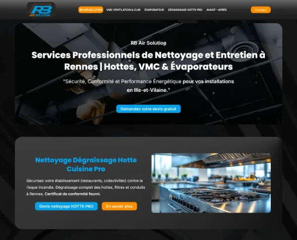 Site de RB Air Solution, services de nettoyage en Ille-et-Vilaine