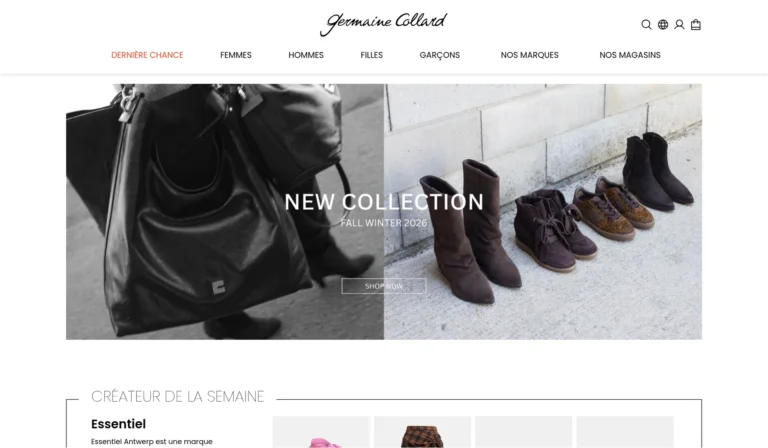 Capture d'écran du site de Germaine Collard