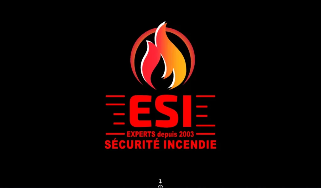 Capture d'écran du site d'ESI, experts en sécurité incendie