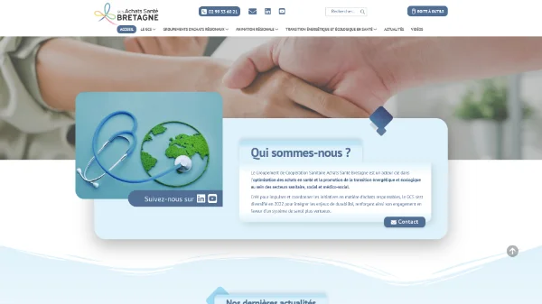 refonte du site GCS Santé Bretagne